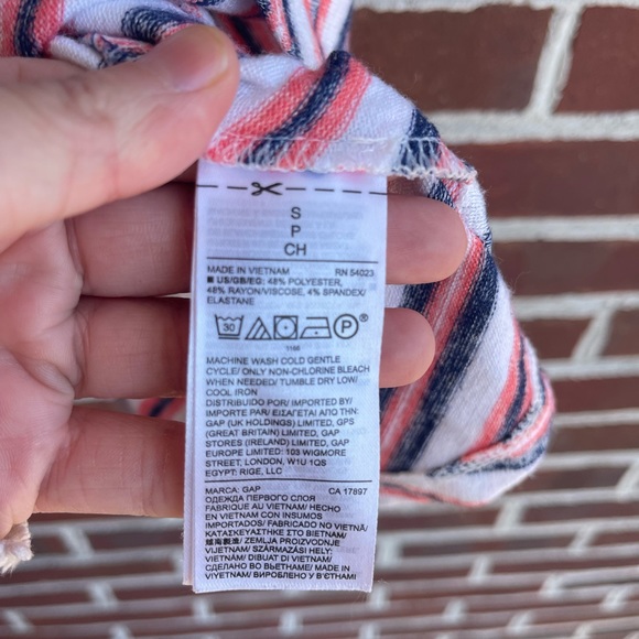 GAP Stripe Flared Tank Top Small - Picture 3 of 9